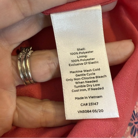 Talbots Pink Floral Ruffle Long Sleeve Sheer Overlay Whimsical Shirt Blouse Top - Picture 8 of 10